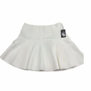 NWT VINCE CAMUTO Partially Lined Ivory Skater Skirt!
